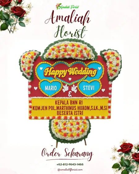 Papan Bunga Pernikahan Ipuh